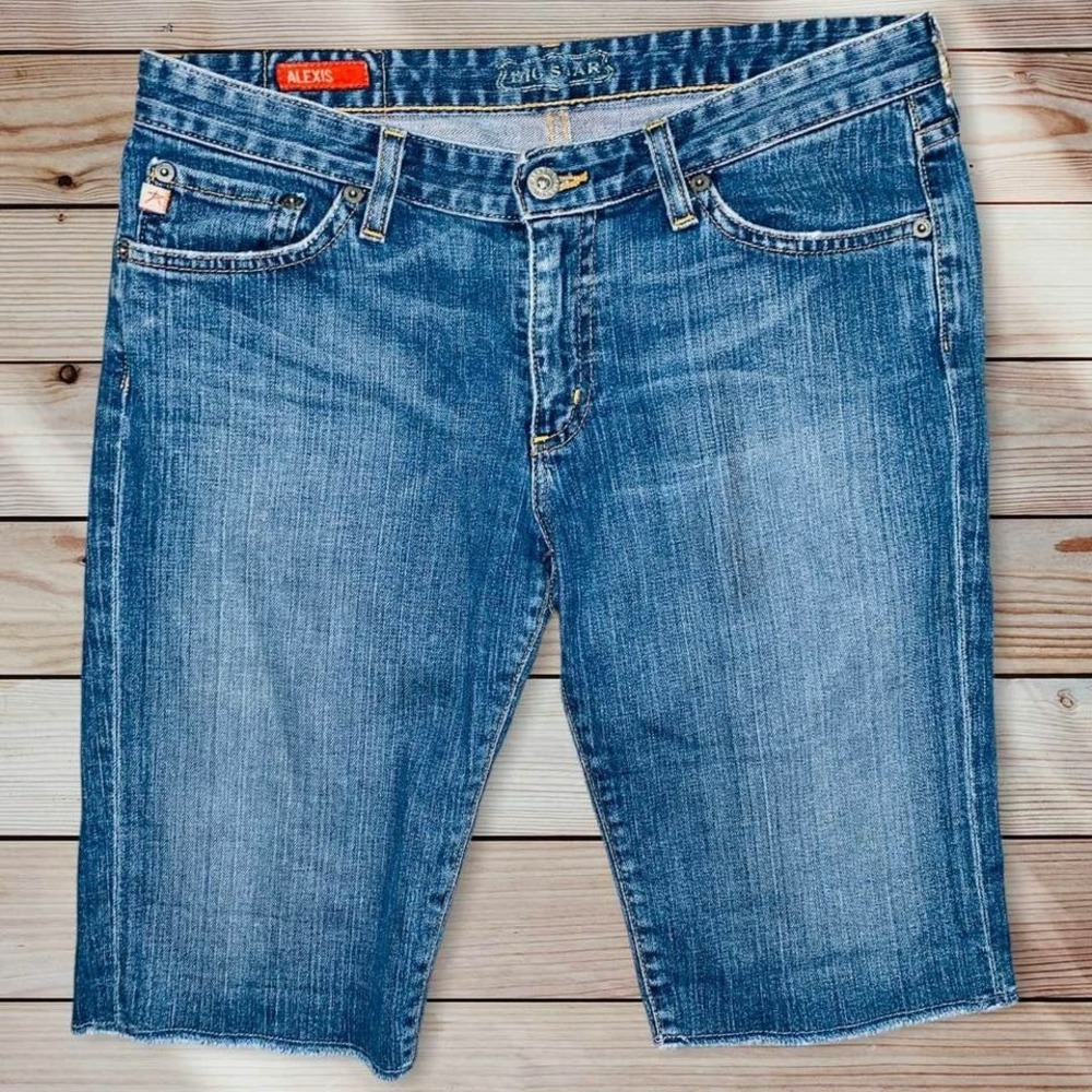 D1 Big Star Jean Shorts Bermuda‎ Cutoff Size 29 Women's Buckle 8 Denim made USA